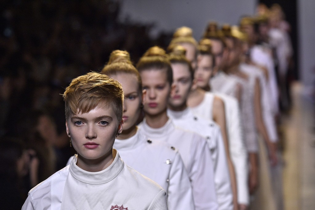 Models on runway pret a porter