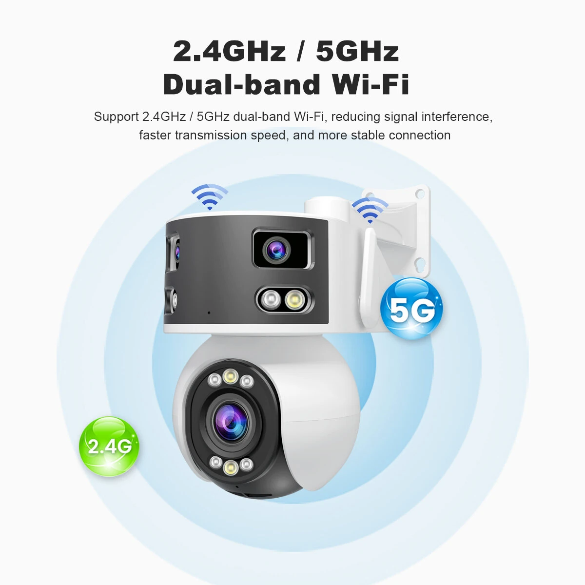 Srihome SH055 8MP WIFI IP Camera 5X Zoom Three Lens 5
