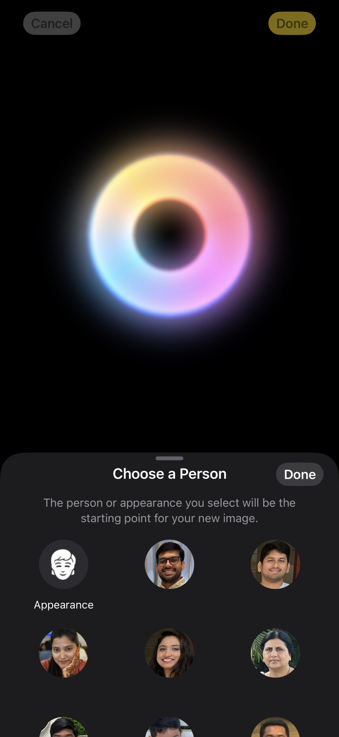 03 - apple iphone 16 pro max apple intelligence image playground choose a person
