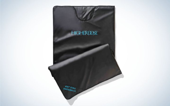  HigherDose Infrared Sauna Blanket is the best small portable sauna.