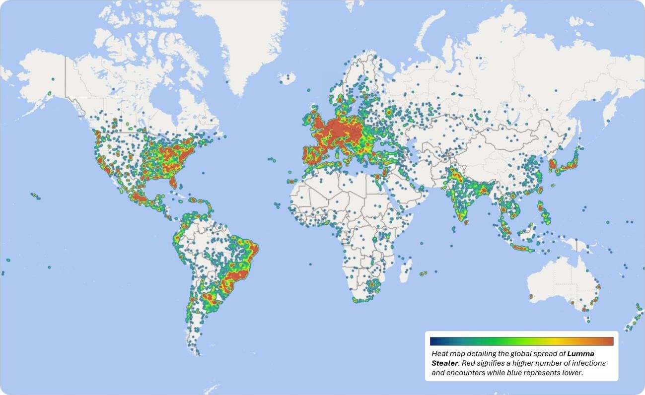Λοιμοί Lumma Heat Map