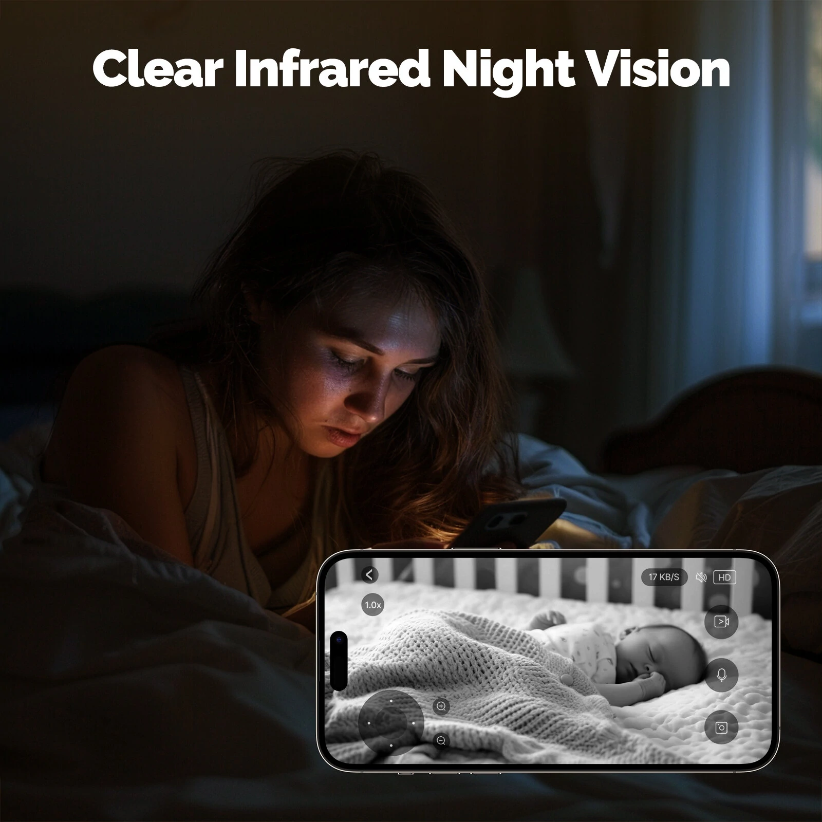 MoesHouse Tuya 4MP WiFi PTZ Camera infrared night vision