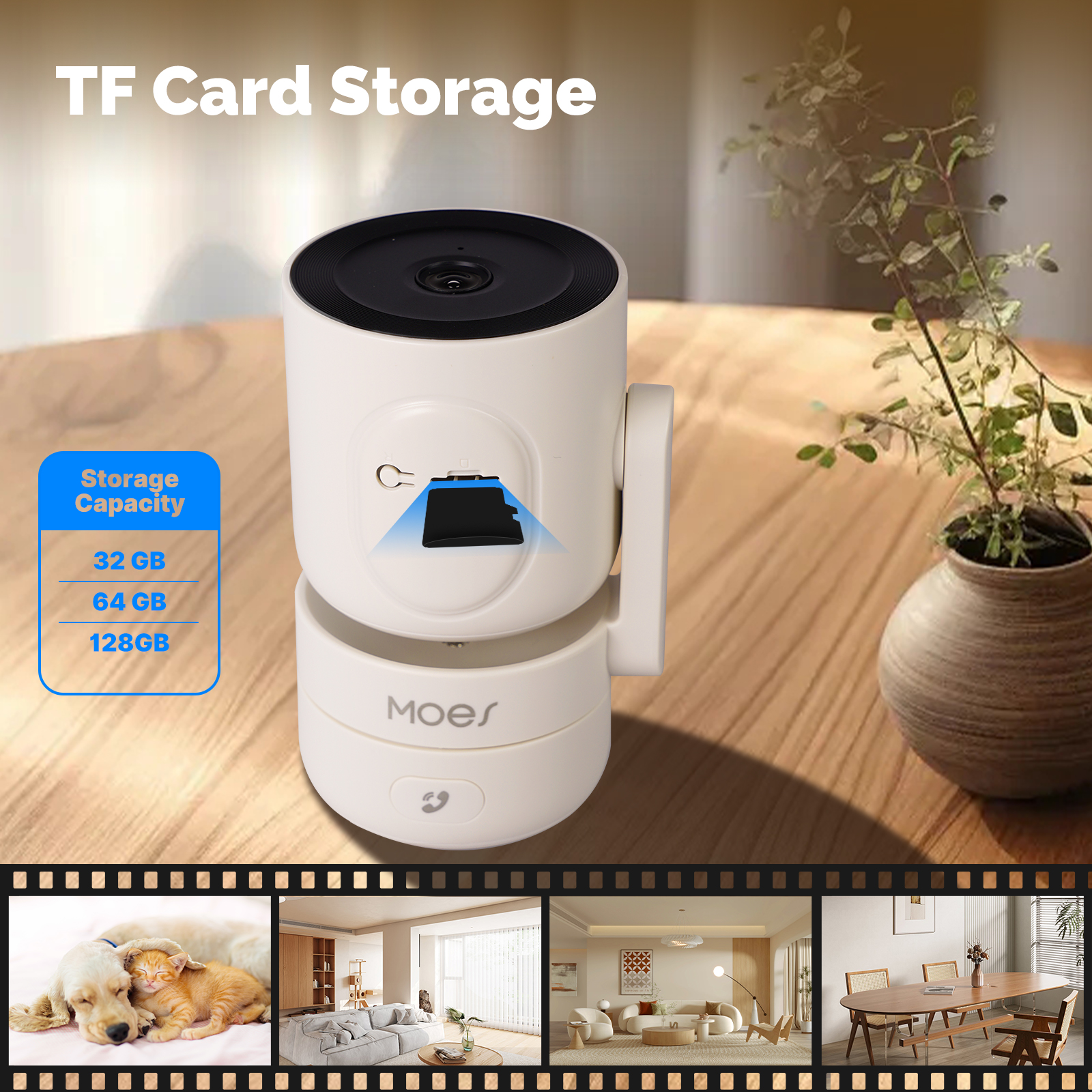 MoesHouse Tuya 4MP WiFi PTZ Camera microSD Slot