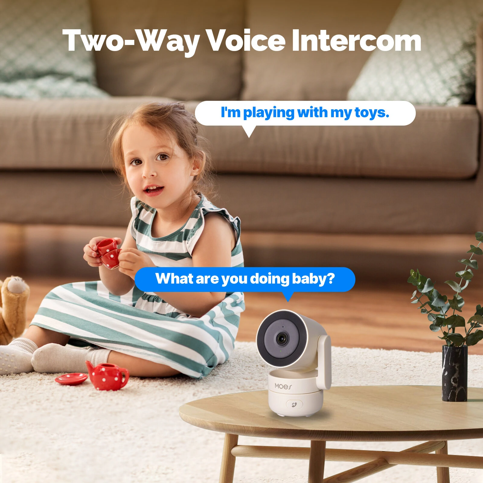 MoesHouse Tuya 4MP WiFi PTZ Camera two way intercom