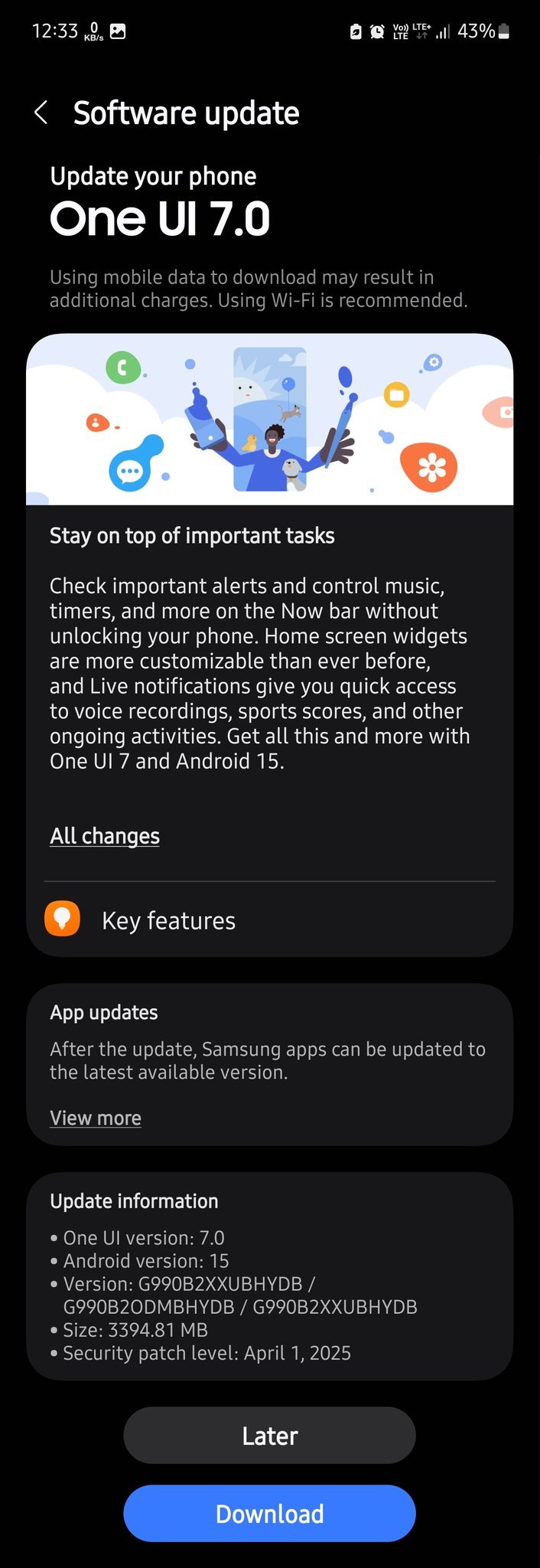 Samsung Galaxy S21 FE Snapdragon 888 Android 15 One UI 7 Ενημέρωση Ινδίας