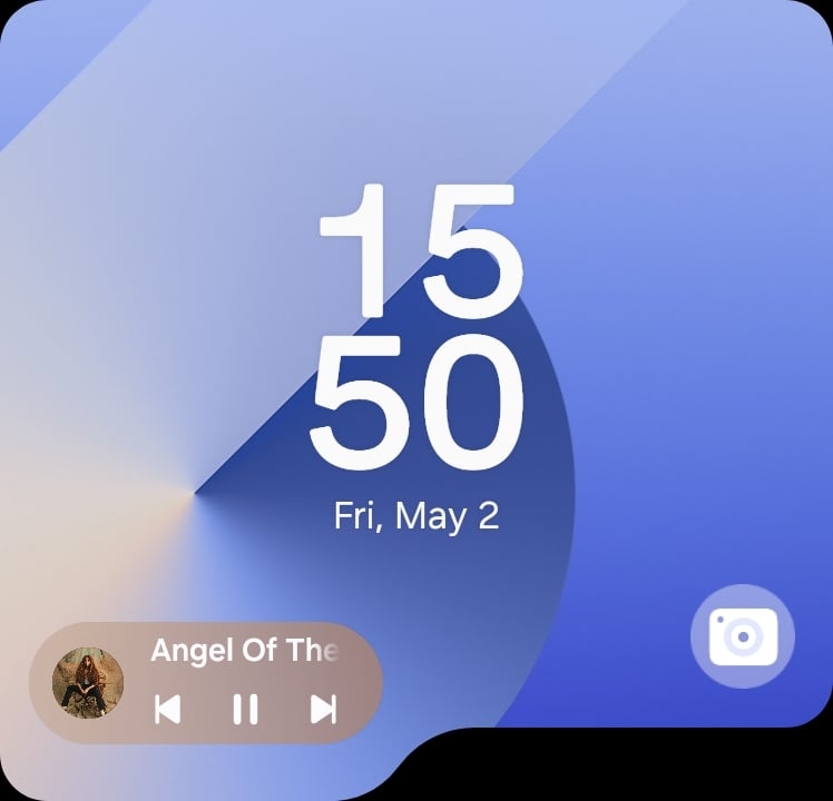 Samsung Galaxy Z Flip 6 One UI 7.0 Οθόνη καλύμματος τώρα Bar Design Media Player