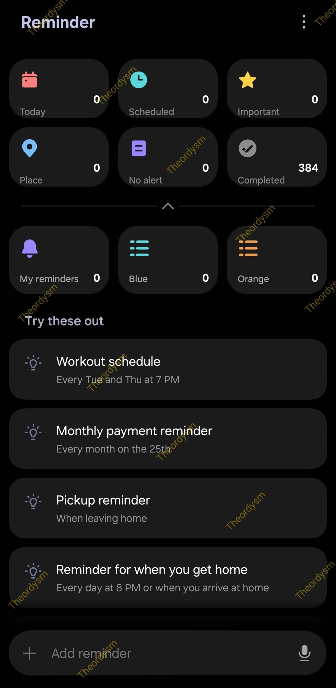 Σχεδιασμός Samsung Υπενθύμιση App One UI 8.0