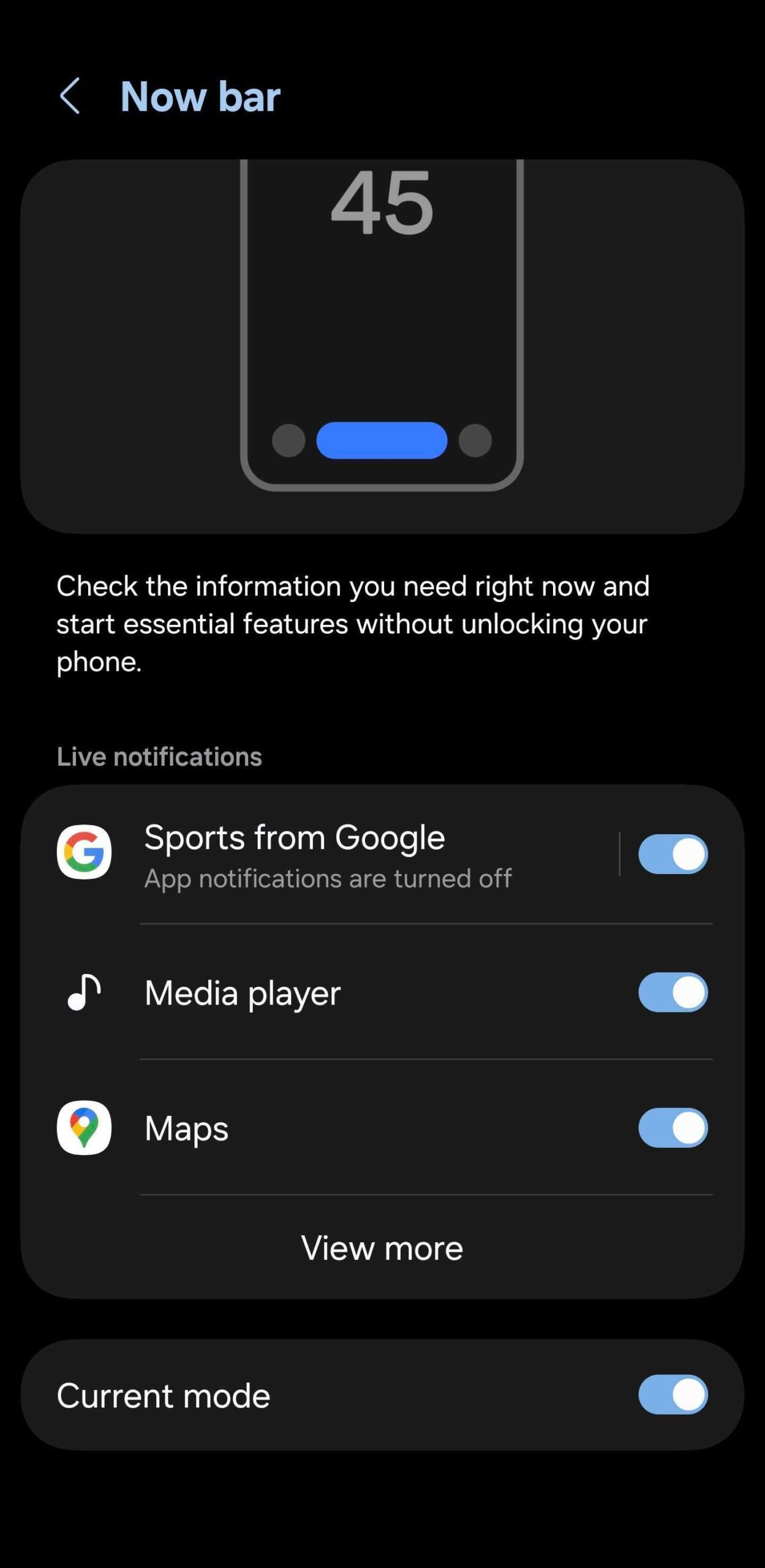 τώρα-bar-one-ui-7-settings-5