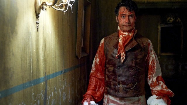 Taika Waititi soaked in blood