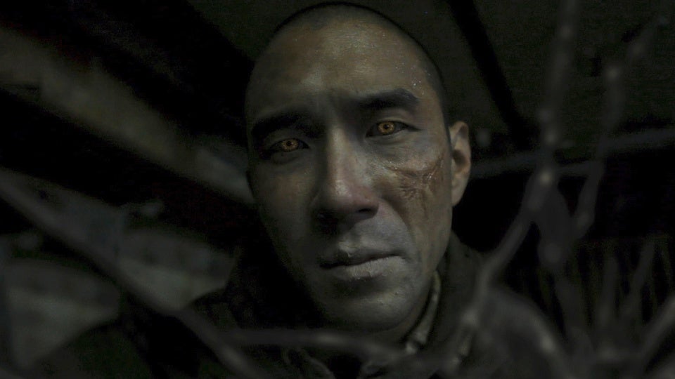 A man with yellow eyes