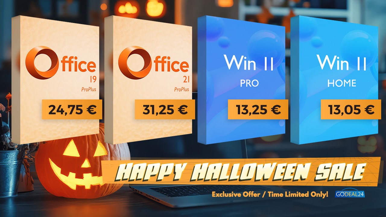 Halloween: Αποκτήστε Office 2021 Pro με 31,25€! Κερδίστε 11 Pro για ένα Spook-tacular 13,25€!