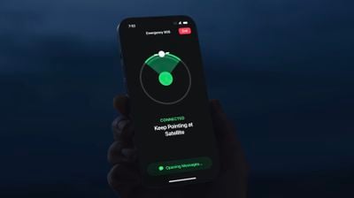 SOS έκτακτης ανάγκης μέσω δορυφόρου iPhone YT