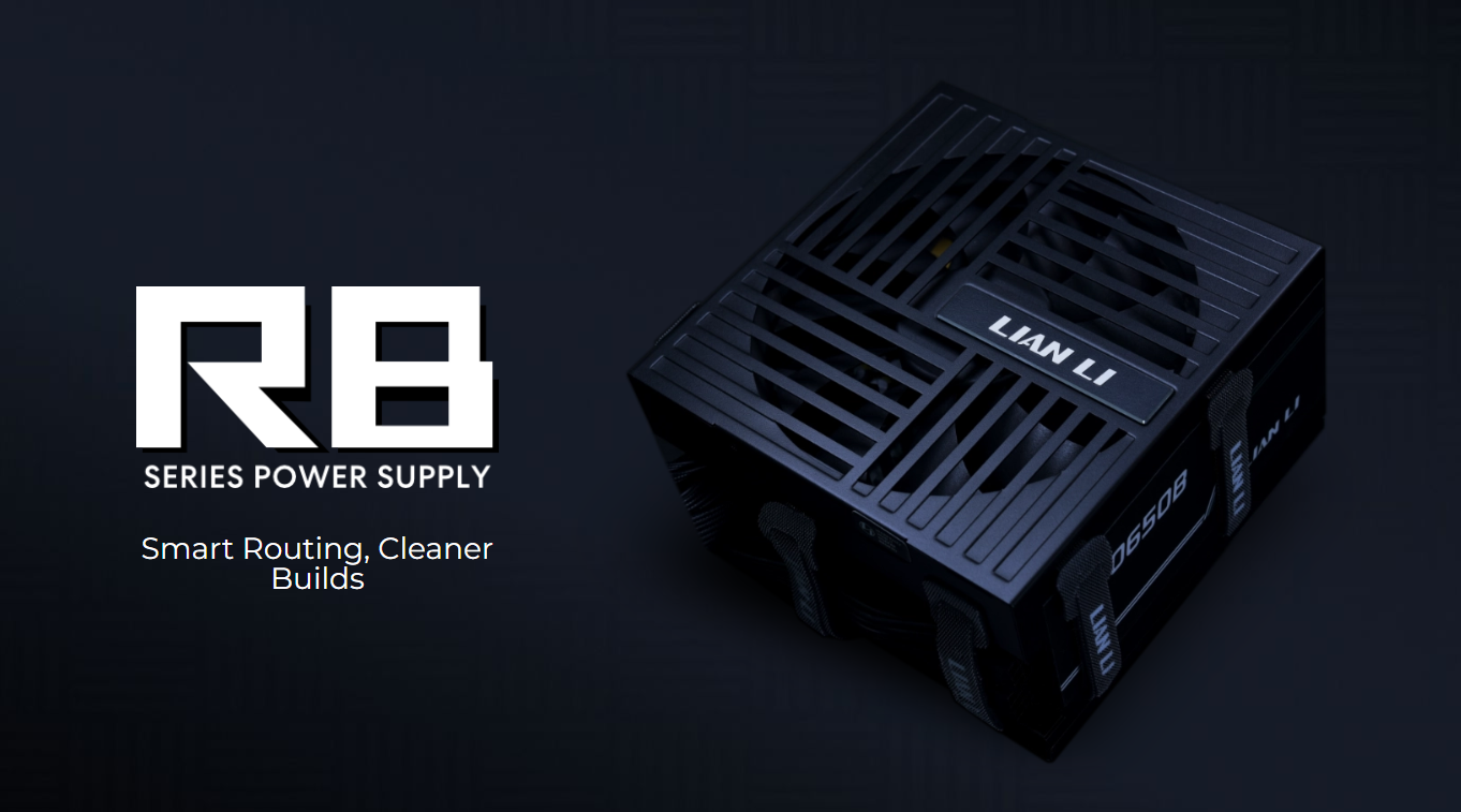 Ο LIAN Li πήρε τη διαχείριση καλωδίων πολύ σοβαρά. Παρουσιάζει τη σειρά RB PSU με ιμάντες Velcro