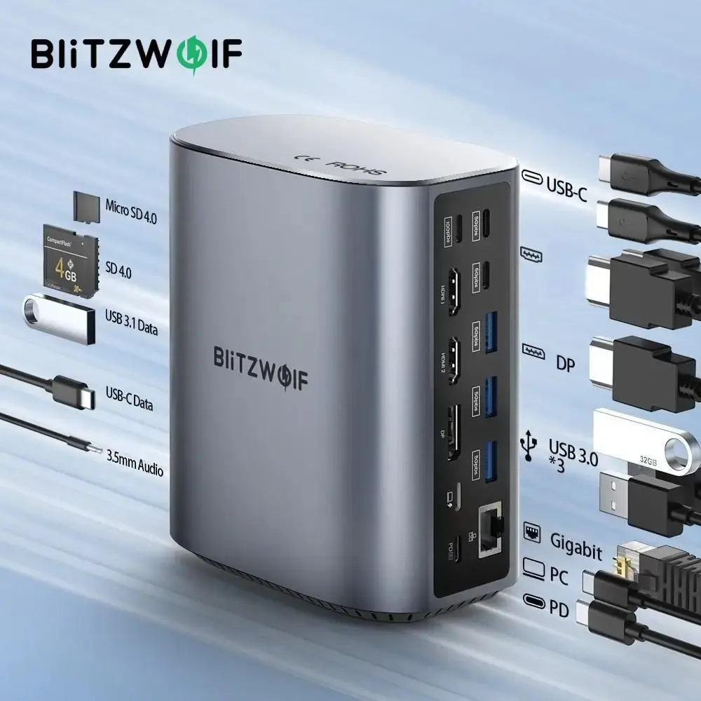 BlitzWolf BW-TH15: το docking station των ονείρων μας, με 17 κουλοχέρηδες σε συγκλονιστική τιμή!
