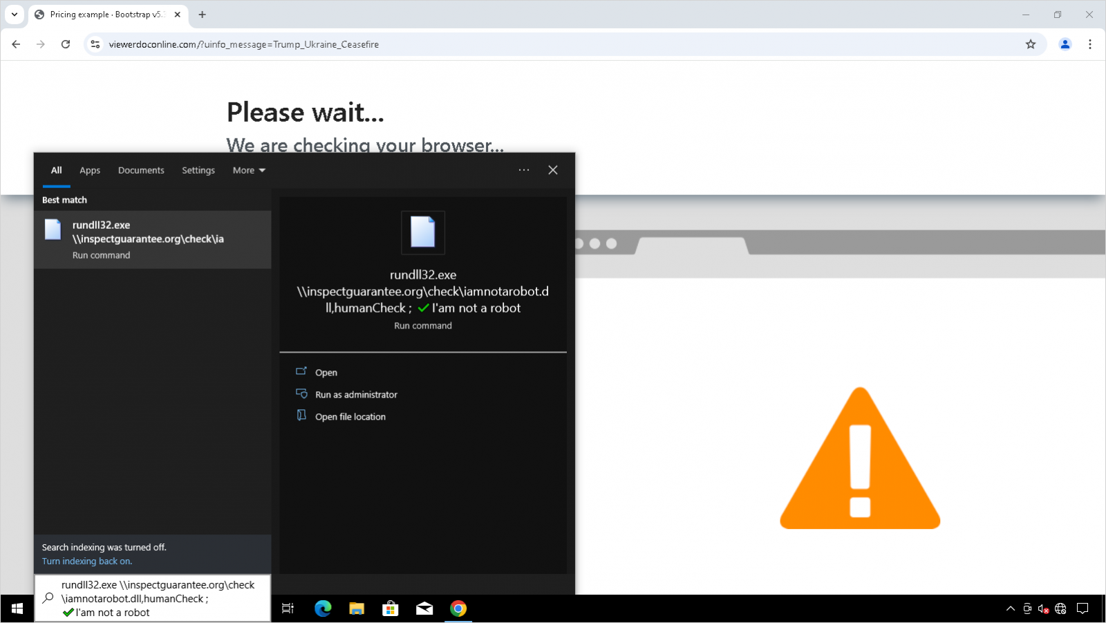 Η σελίδα ClickFix που χρησιμοποιείται για την παράδοση του NOROBOT