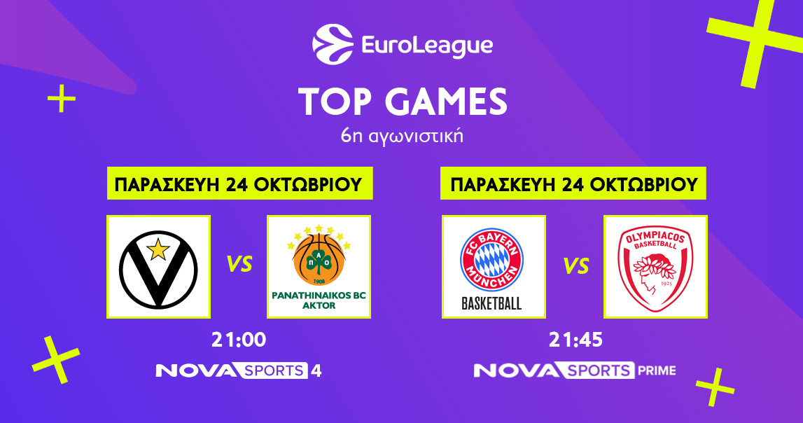 Πλούσιο μπασκετικό θέαμα με EuroLeague, EuroCup και Αθηναϊκό Qualco στο παρκέ του Novasports! –