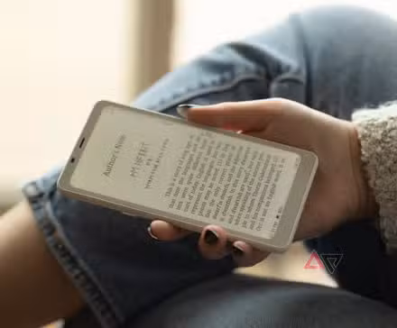 Άτομο που διαβάζει στο Boox Palma