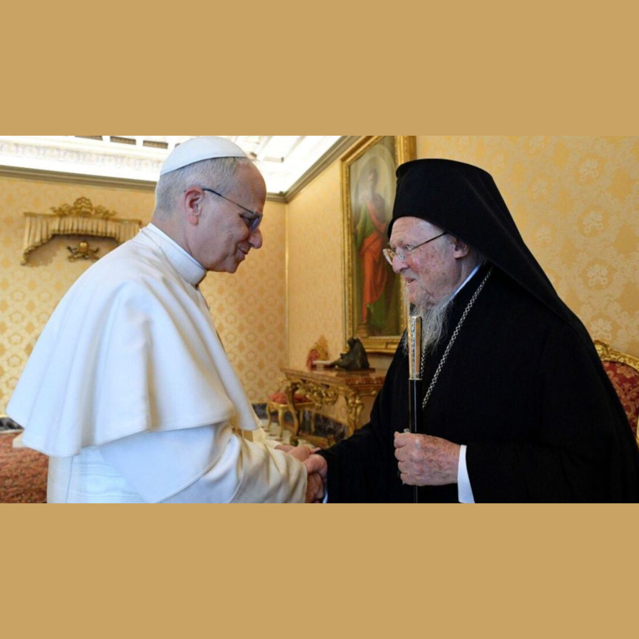 Συναρπαστική Ιστορική Συνάντηση: Ο Οικουμενικός Πατριάρχης Βαρθολομαίος συναντά τον Πάπα Ρώμης Λέοντα ΙΔ’ στην ΕΡΤ – Μην το Χάσετε!