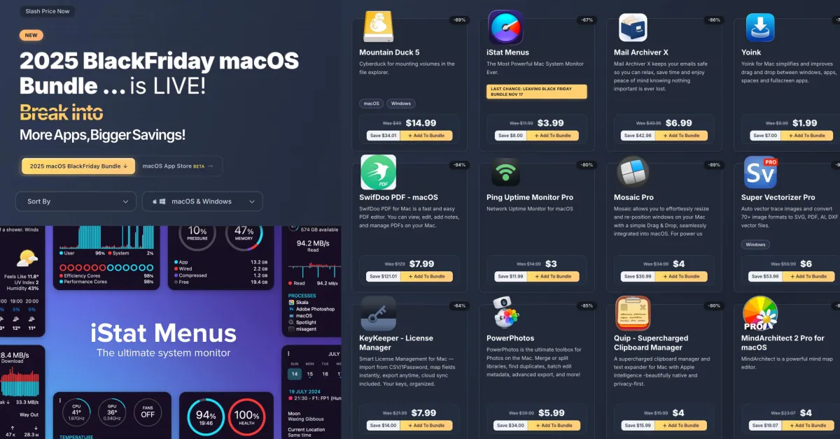 35+ εφαρμογές Mac – δημιουργήστε το δικό σας πακέτο από 2,50 $