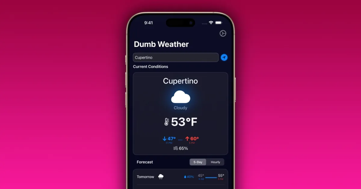 Indie App Spotlight: Ο «Χαζός καιρός» προσφέρει την πρόβλεψη χωρίς ακαταστασία