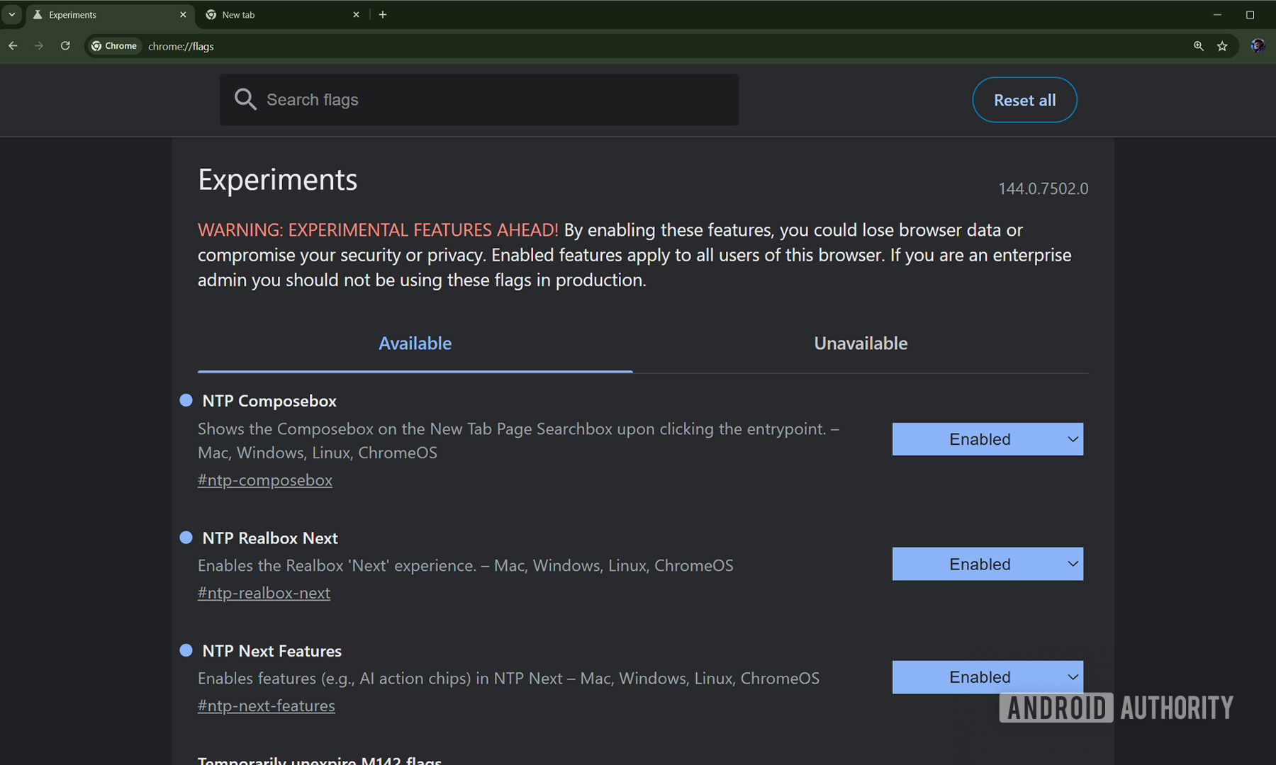 Επισημάνετε για να ενεργοποιήσετε στο Google Chrome Canary για εμφάνιση των κουμπιών Nano Banana και Deep Search σε σκοτεινή λειτουργία