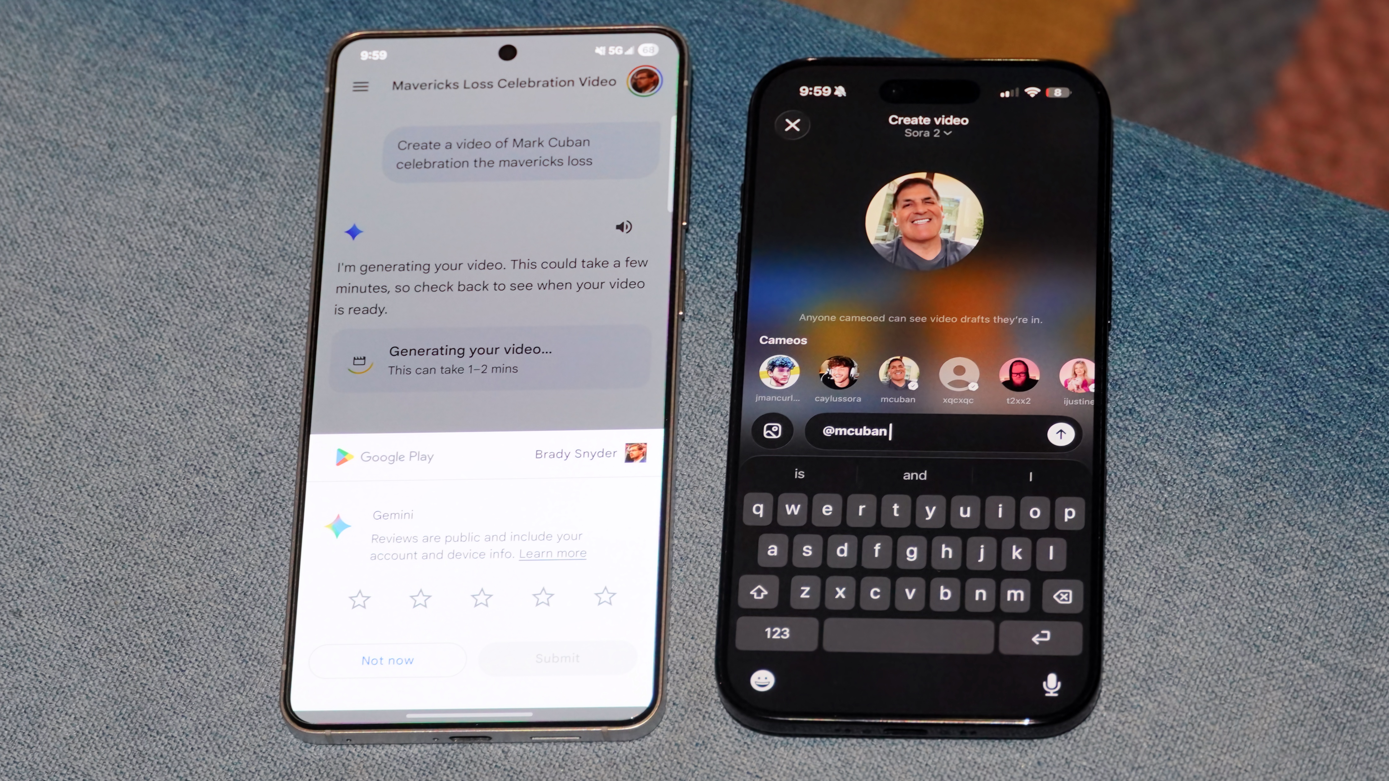 Προσπαθώντας να δημιουργήσετε ένα ρεαλιστικό βίντεο με τους Δίδυμους και τη Σόρα.