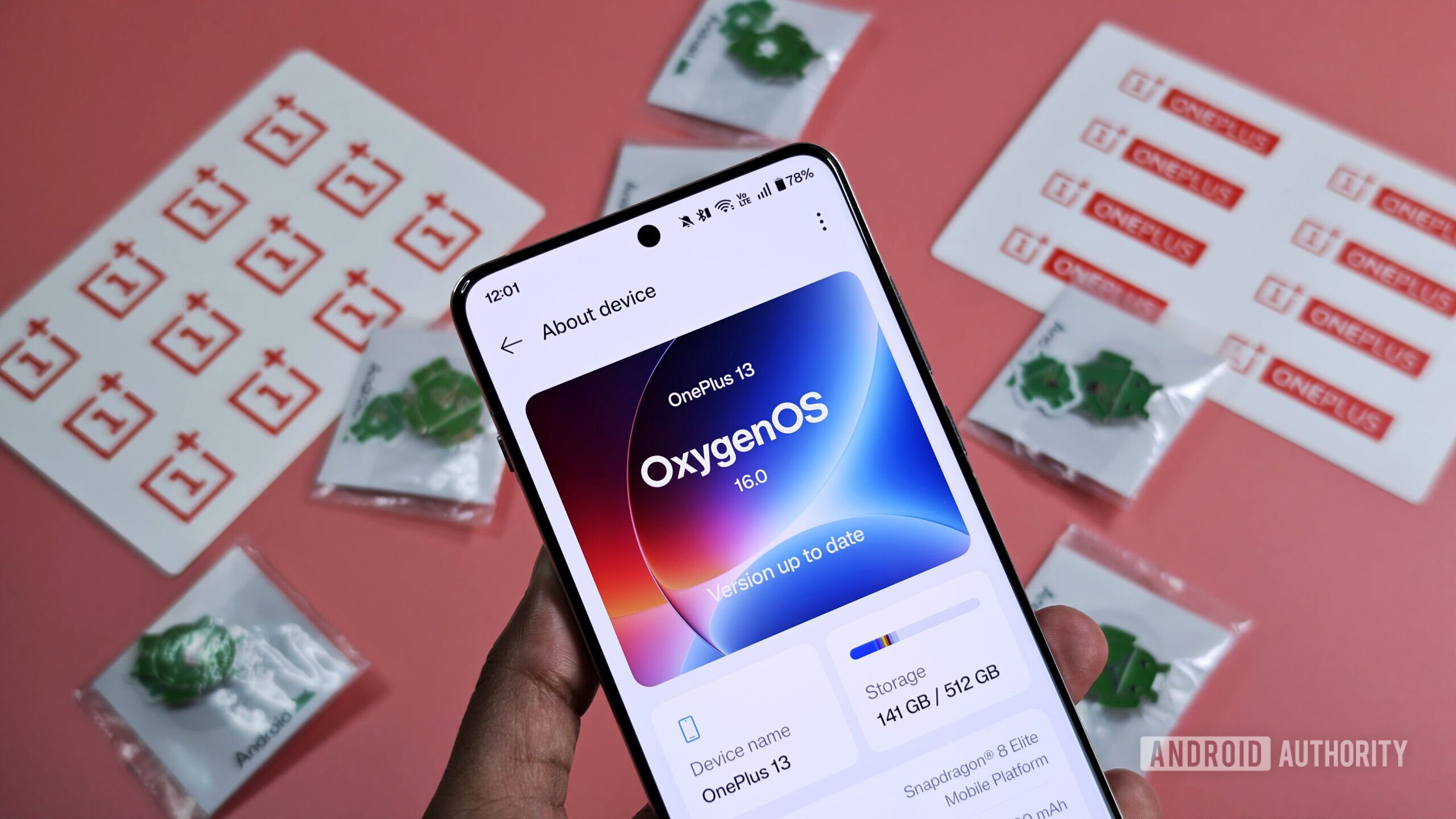Φωτογραφία του OxygenOS 16 που τρέχει σε OnePlus 13