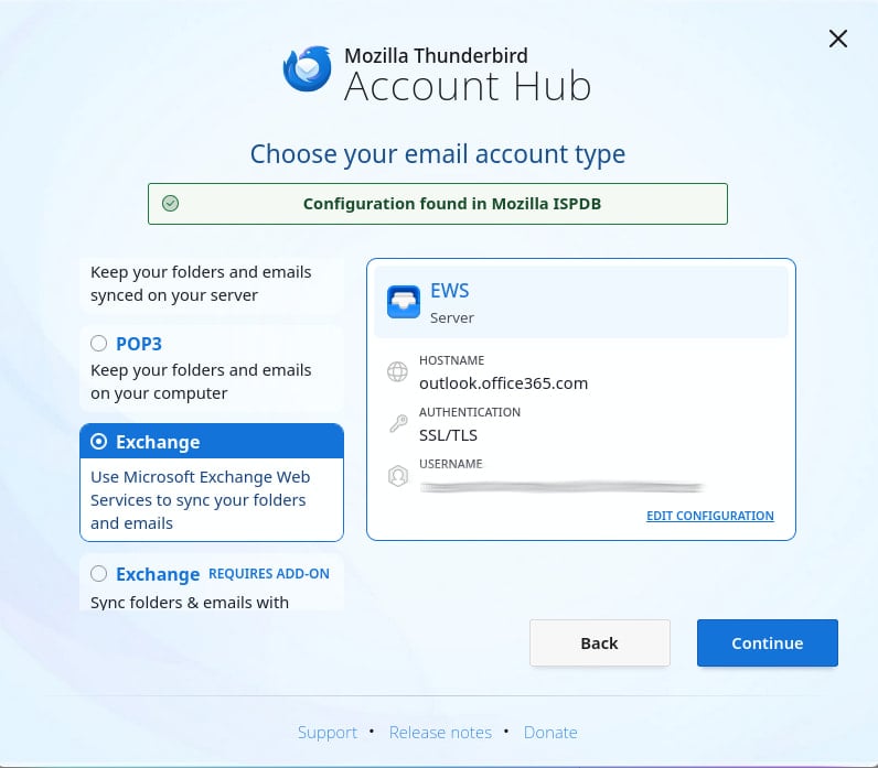 Δημιουργία λογαριασμού Exchange στο Thunderbird