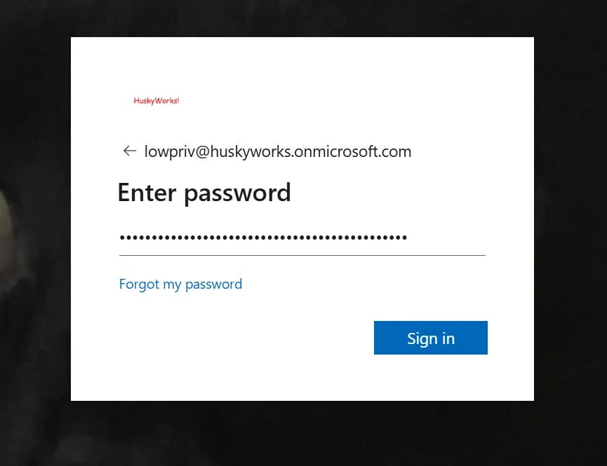 Figure 6: Login prompt