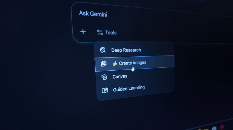 Ένα κοντινό πλάνο της διεπαφής Gemini στην επιφάνεια εργασίας.