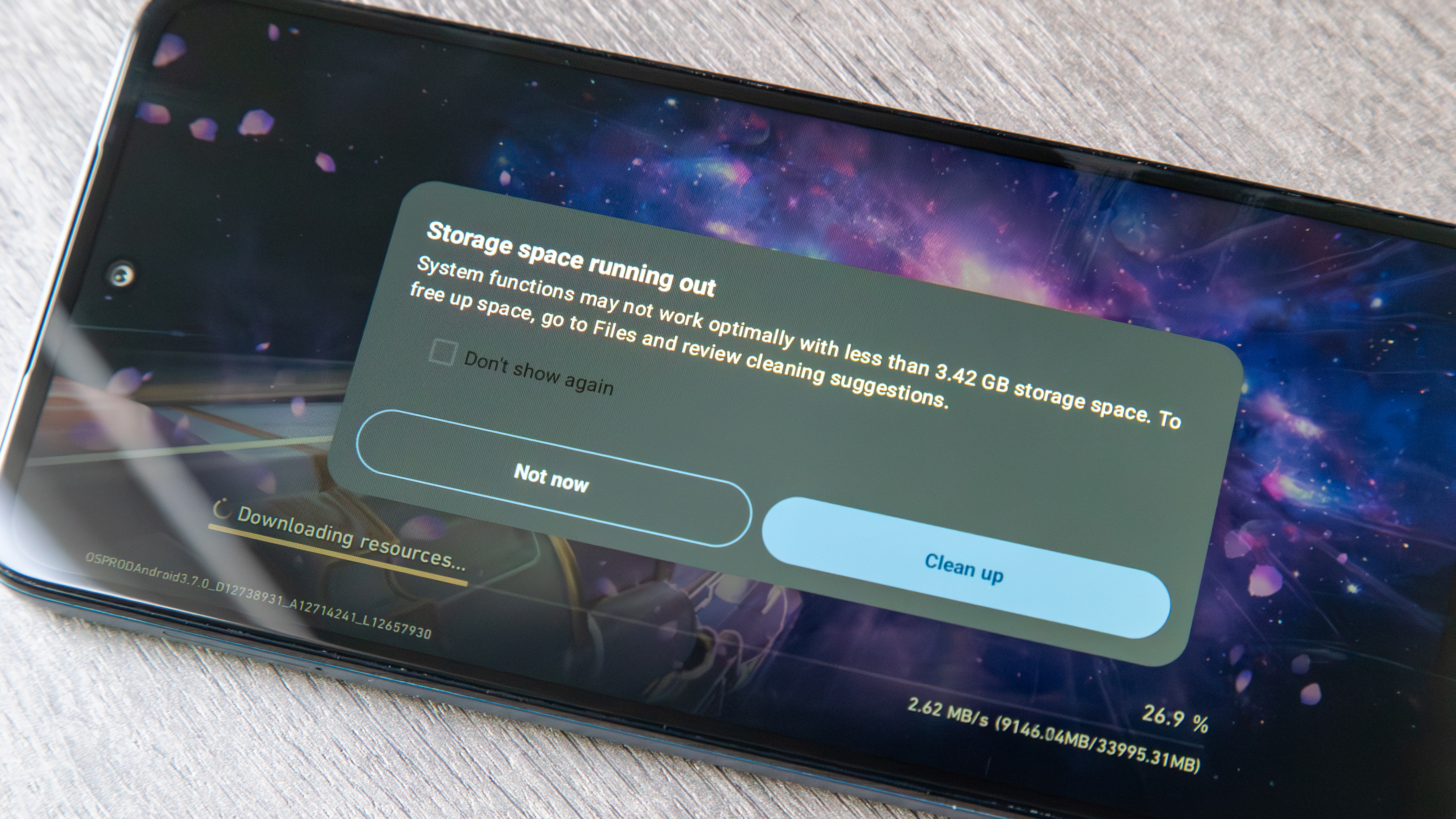 Προειδοποίηση για χαμηλό αποθηκευτικό χώρο Moto G Play 2026