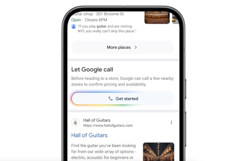 Η νέα λειτουργία Let Google Call στην Αναζήτηση Google και στη λειτουργία AI.