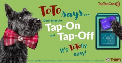 tap on tap off τραμ Εδιμβούργο