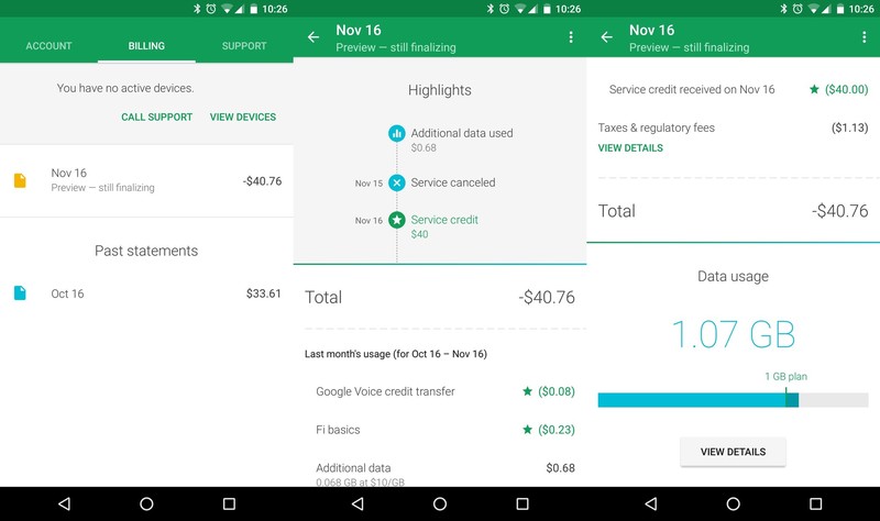 Λογαριασμός Project Fi