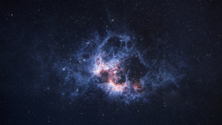 Εικόνα στο βαθύ διάστημα με αστέρια και νεφελώματα