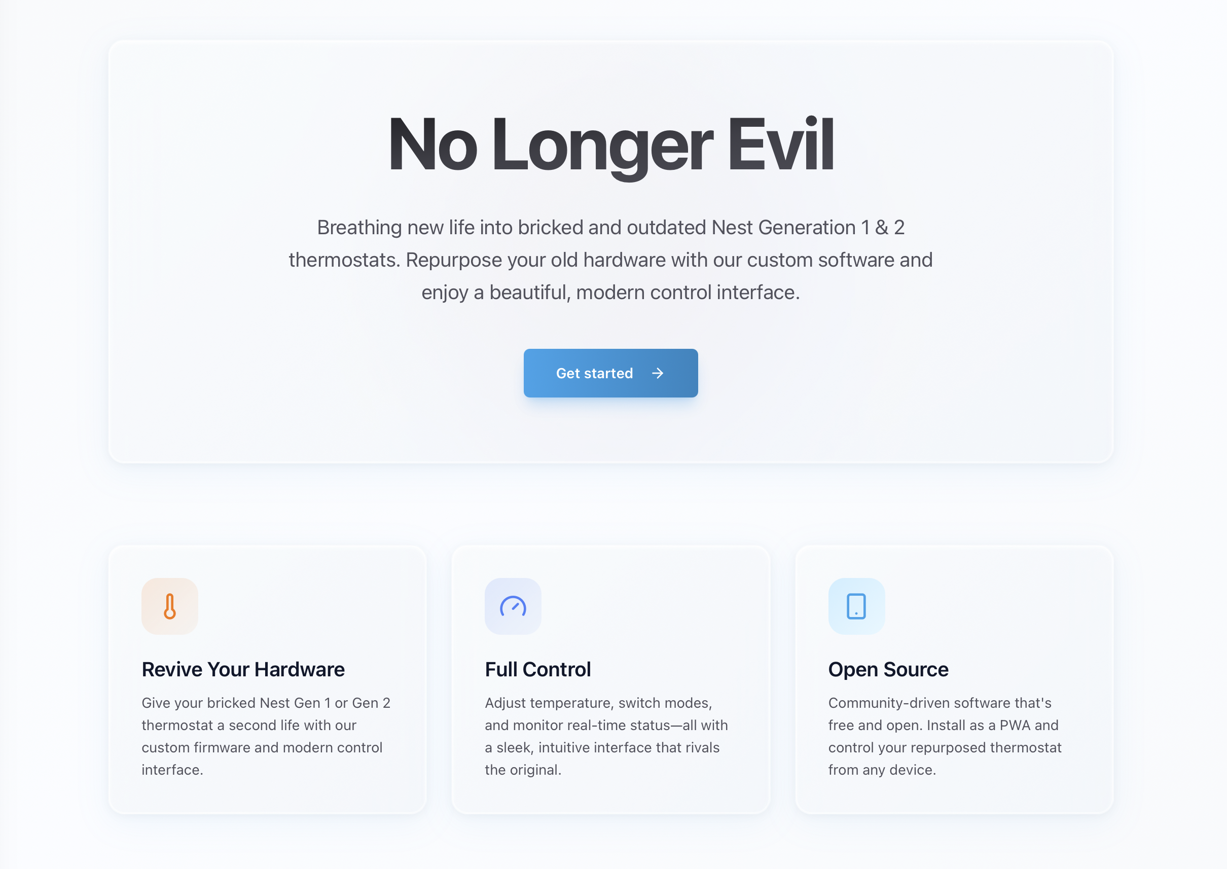 Ο ιστότοπος NoLongerEvil.