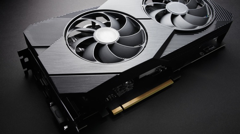 Απεριόριστη κάρτα γραφικών σε ολόμαυρο με σκούρο φόντο.