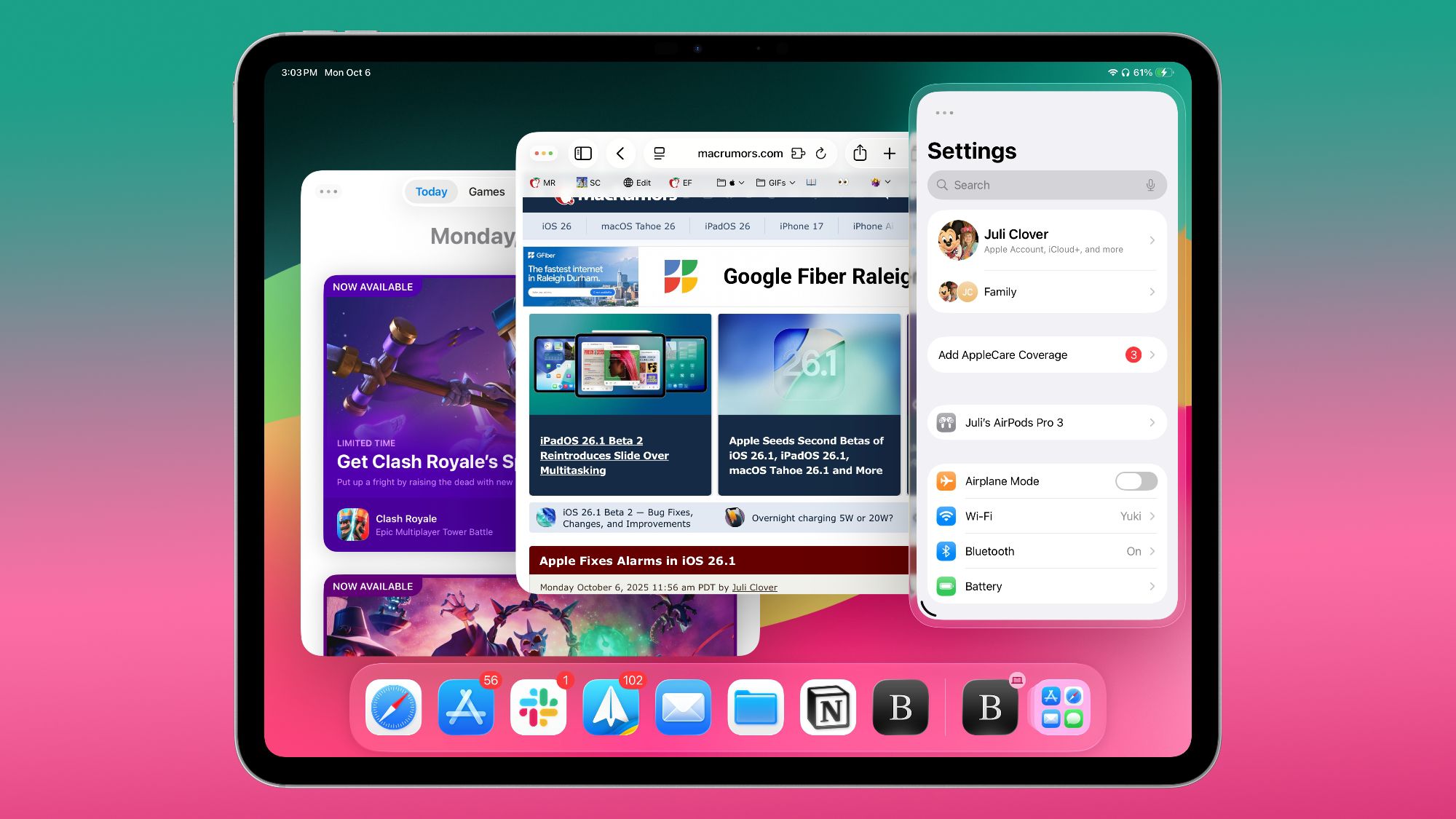 Η Apple κυκλοφορεί το iPadOS 26.2 με βελτιώσεις πολλαπλών εργασιών