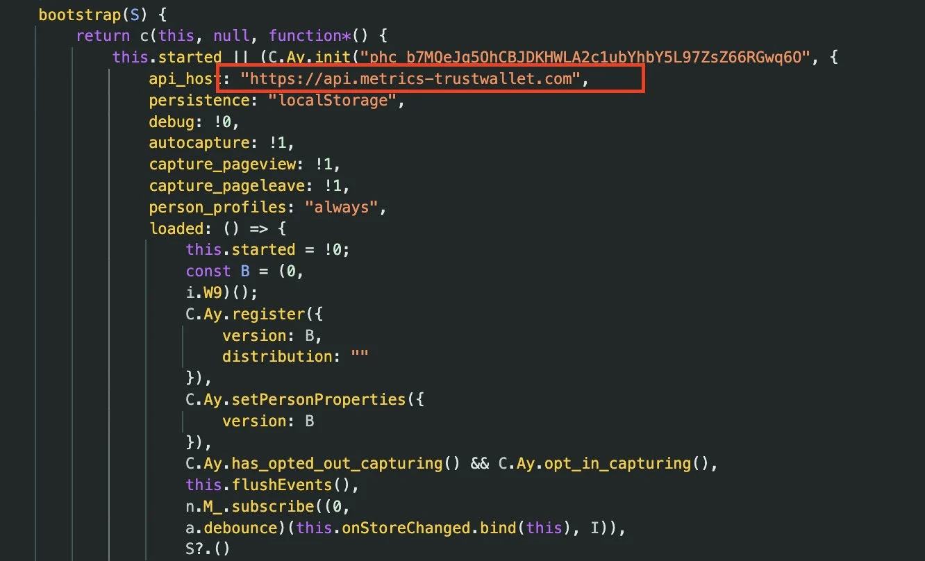 Ο κώδικας εμφανίζεται σε παραβιασμένη έκδοση επέκτασης