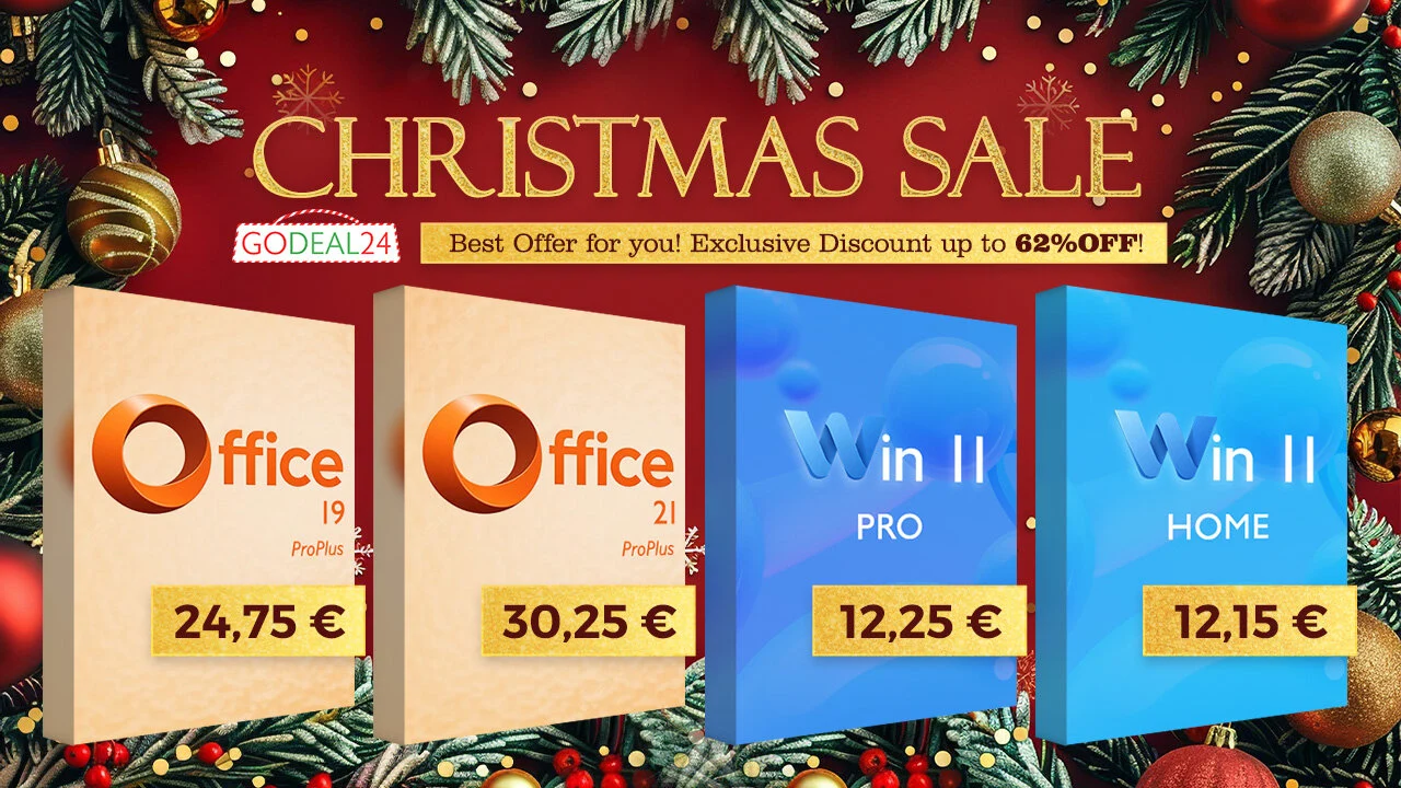 Μην το χάσετε! Κερδίστε MS Office 2021 παντοτινά στα 30,25€ και Windows 11 Pro στα 12,25€! Γιορτάστε αυτά τα Χριστούγεννα με απίθανες προσφορές!
