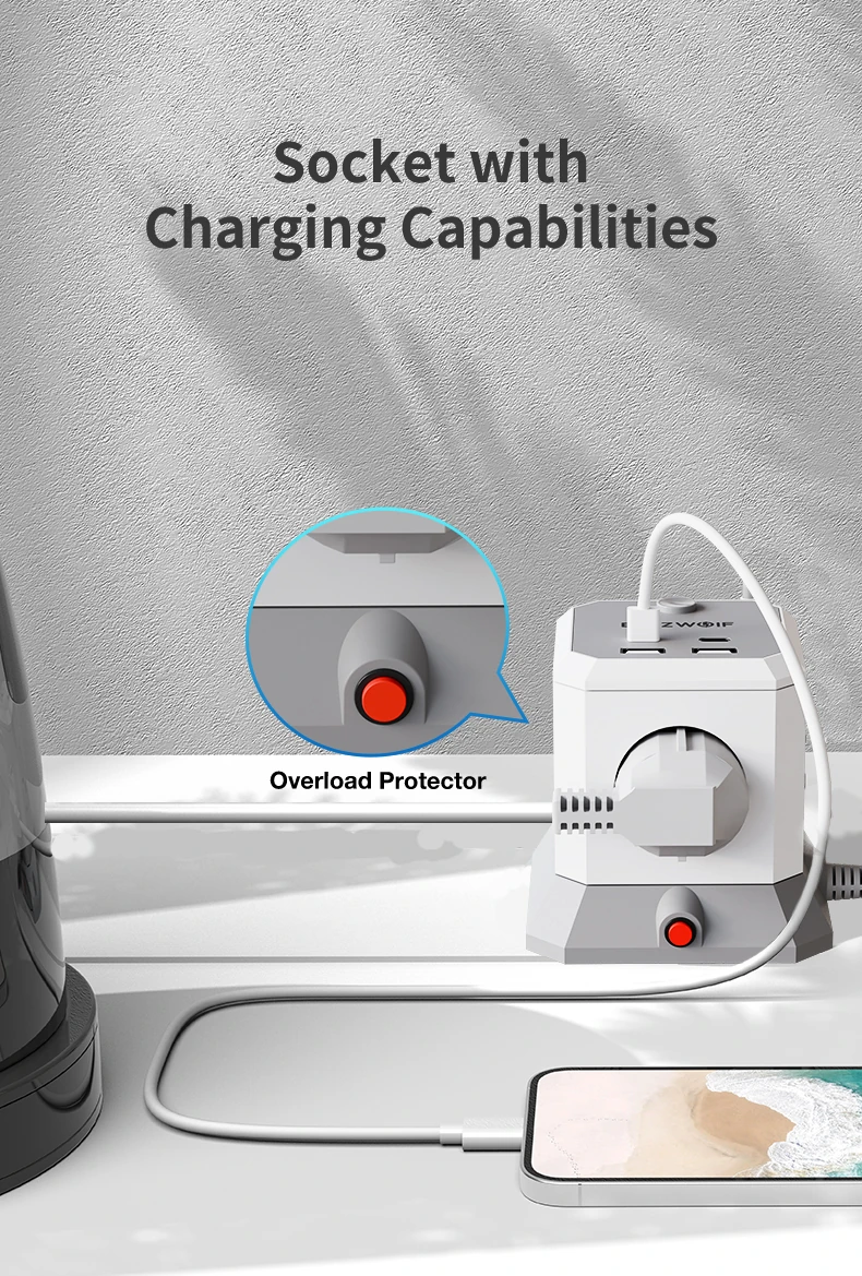 Απίθανο Πολύπριζο BlitzWolf BW-EC1: 8 θέσεις, 4 σούκο και 4 USB! Μην το χάσετε!