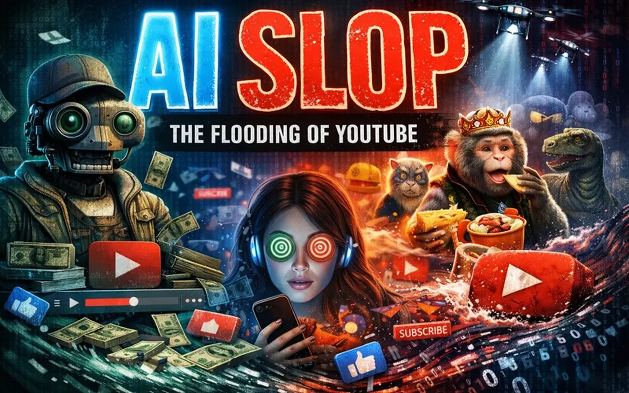«AI Slop: Το YouTube Πλημμυρίζει από Βλακώδη Βίντεο Τεχνητής Νοημοσύνης — Ανακαλύψτε το Νέο Διαδικτυακό Χάος!»