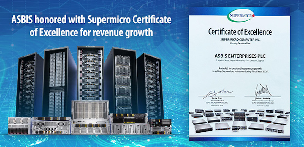 «Απίστευτη επιτυχία: Η ASBIS αναγνωρίζεται από τη Supermicro για εκρηκτική αύξηση πωλήσεων στην περιοχή ΕΜΕΑ!»