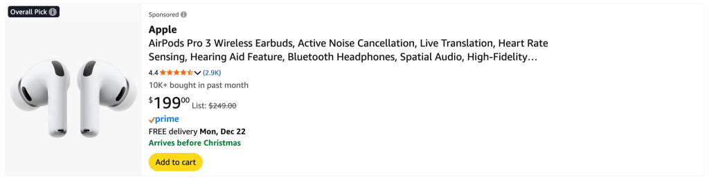 PSA: Αυτή είναι η τελευταία σας ευκαιρία να αποκτήσετε το AirPods Pro 3 με 199 $ εγκαίρως για τα Χριστούγεννα