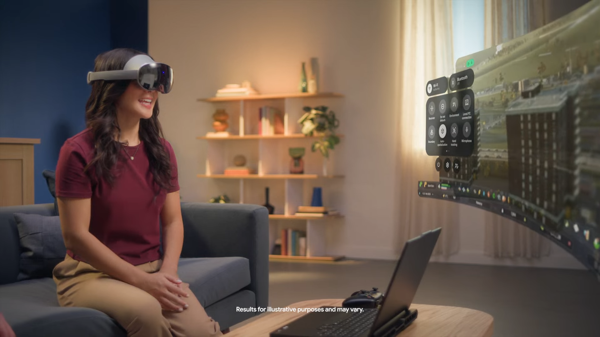 Στιγμιότυπα οθόνης από το Android XR που αποκαλύπτουν την αυτόματη χωροταξία