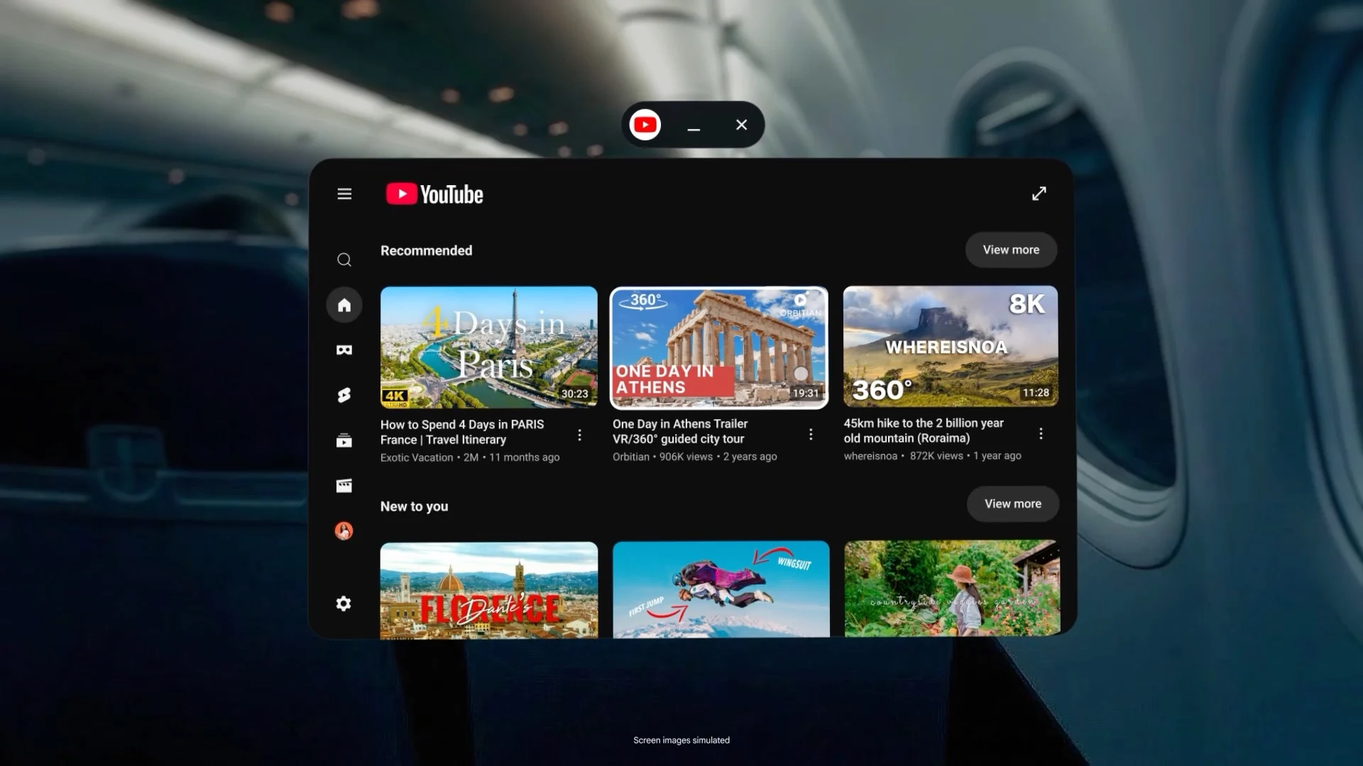 google android xr travel mode youtube galaxy xr headset