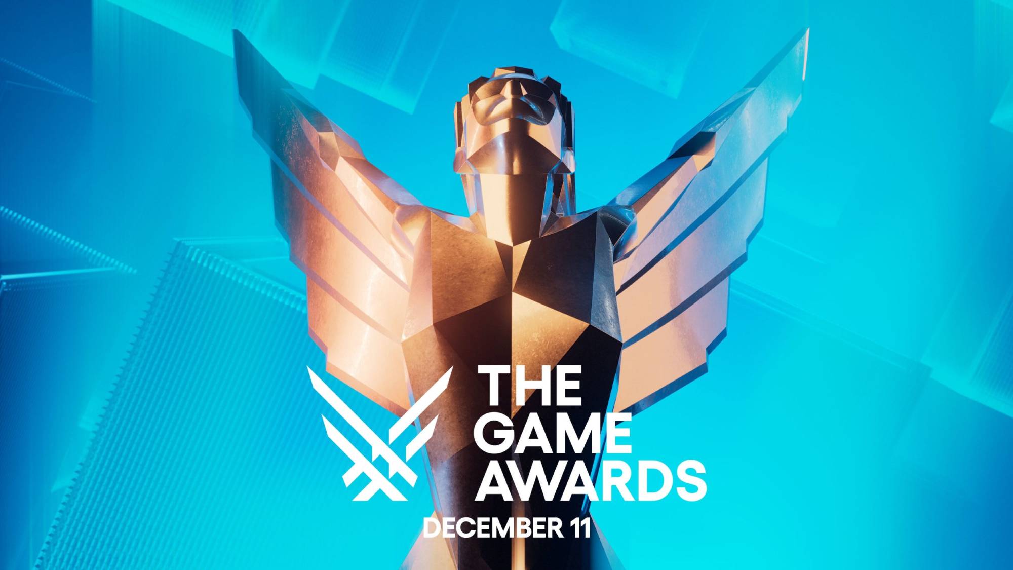 Game Awards 2025 keyart showing a statue award and the show's logo and date