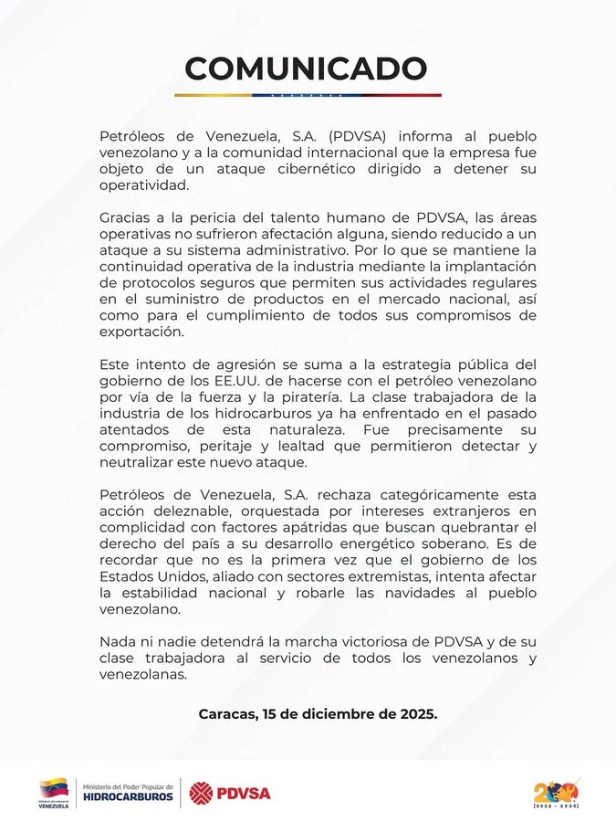Δήλωση PDVSA