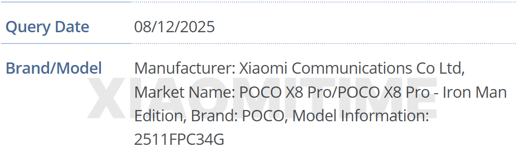 Έκδοση POCO X8 Pro Iron Man